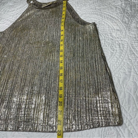 Anthropologie Moulinette Soeurs Shine On Metallic Tank Top Women’s M - Picture 8 of 15